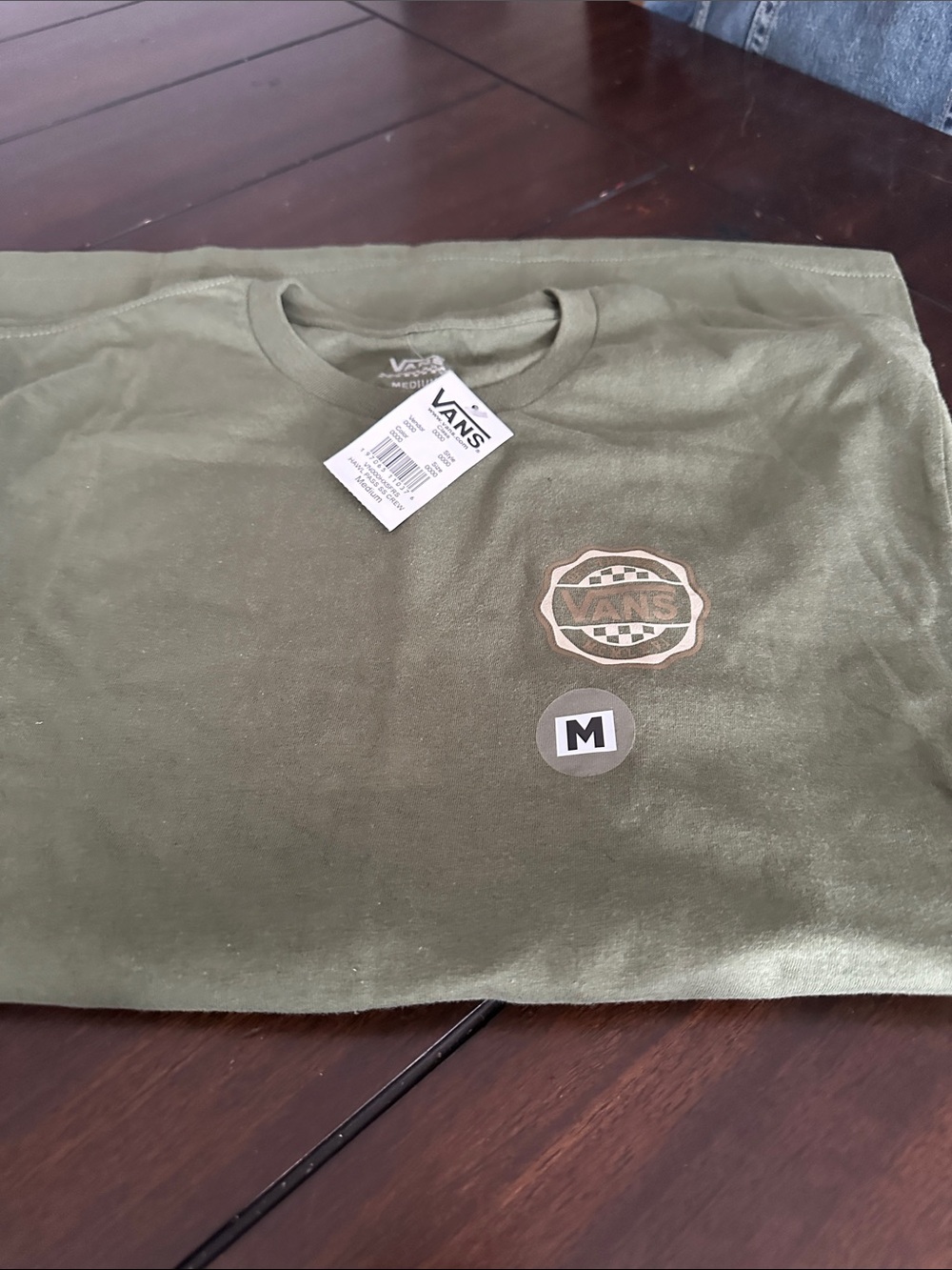 Vans Olive Green Chest Logo Short Sleeve Tee